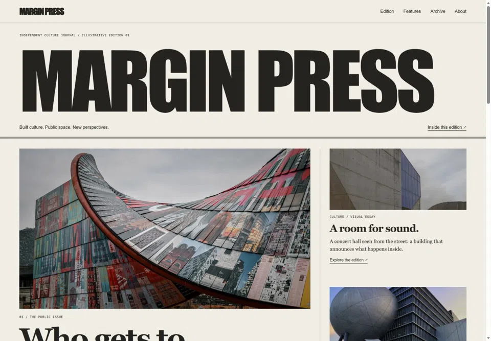 Margin Press published Theme preview