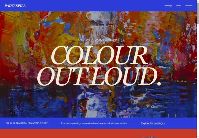 Paint Spill — Website Kit preview