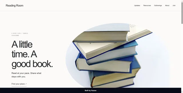 Reading Room Community Outcome Kit — Website Kit preview