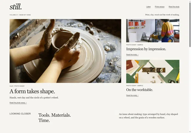 Still / Photo journal — Website Kit preview