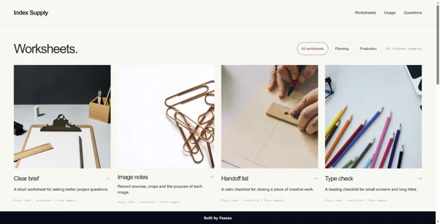 Index Supply Digital Resource Outcome Kit — Website Kit preview
