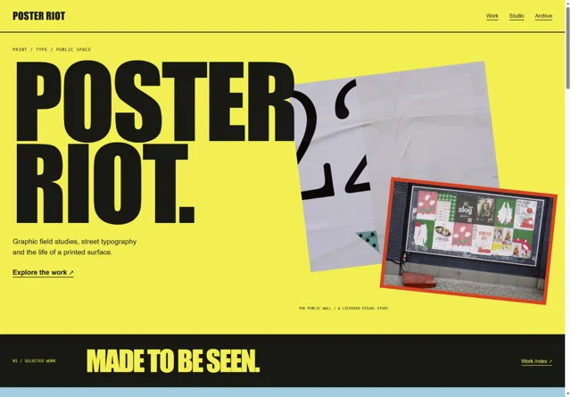 Poster Riot — Website Kit preview