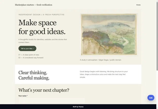 Studio introduction Page preview