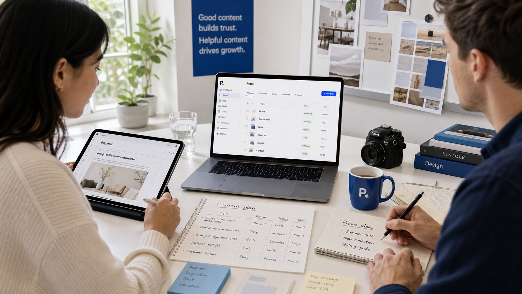Creator website and business workspace direction