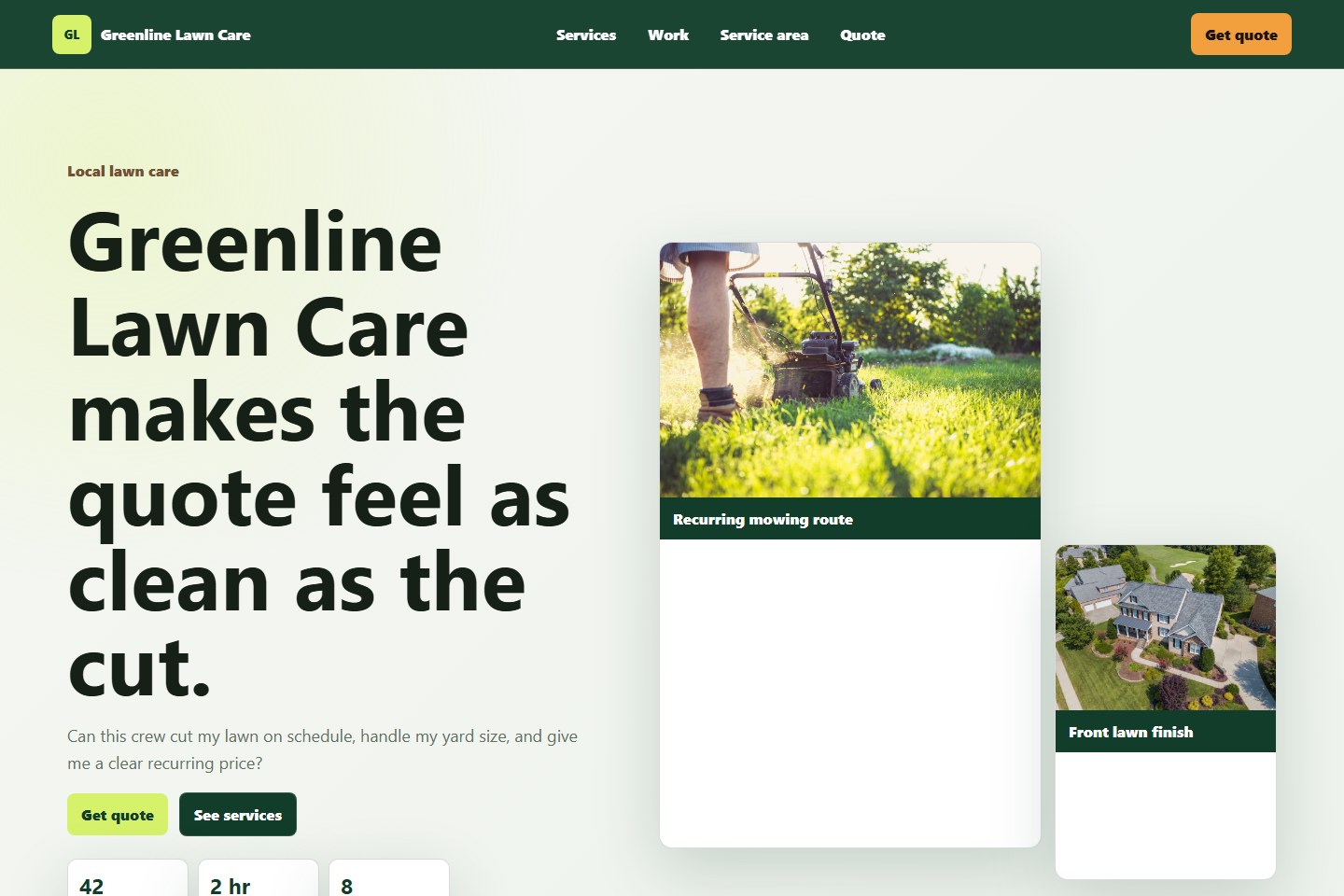 Greenline Lawn Care marketplace preview